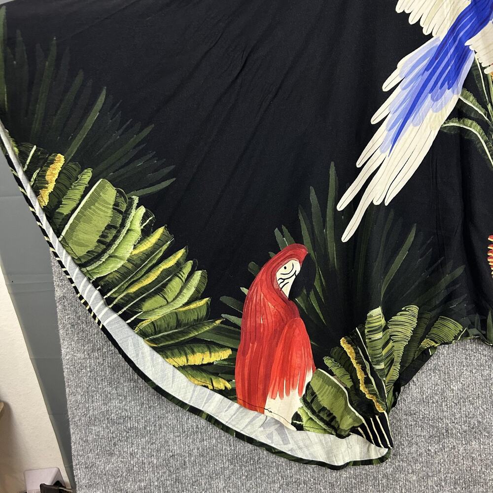 Farm Rio Pants Women Small Tropical Bird Jungle Harem Black Boho Summer Resort - Picture 3 of 12